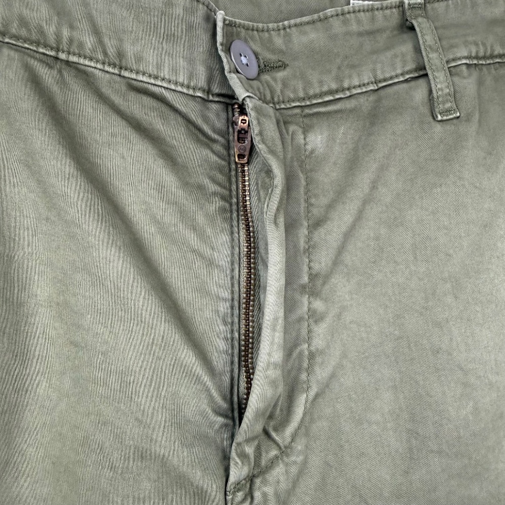 *AG Adriano Goldschmied Mens Wanderer Olive Green Slim Trouser Shorts 33R - Picture 11 of 14